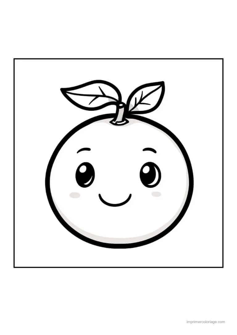 coloriage pomme pomme aux deux feuilles - dessin gratuit &agrave; imprimer