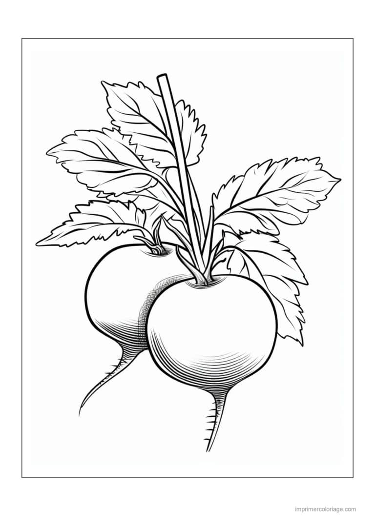 coloriage radis navet betterave navets et leurs fanes 31 - dessin gratuit &agrave; imprimer