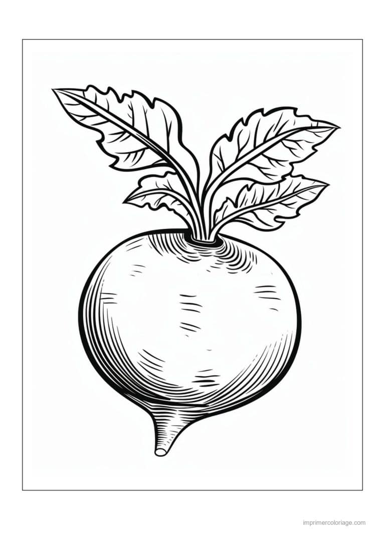 coloriage radis navet betterave navets et leurs fanes 34 - dessin gratuit &agrave; imprimer