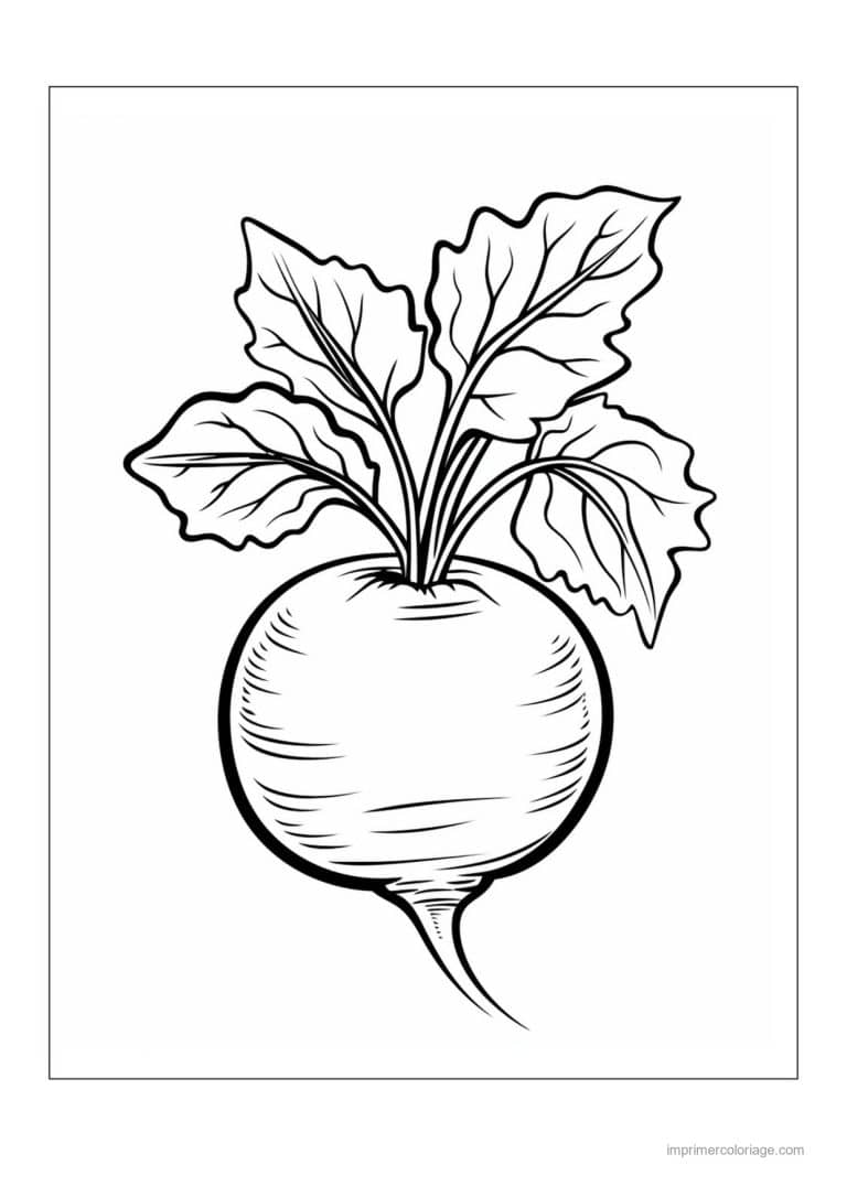 coloriage radis navet betterave navets et leurs fanes 37 - dessin gratuit &agrave; imprimer