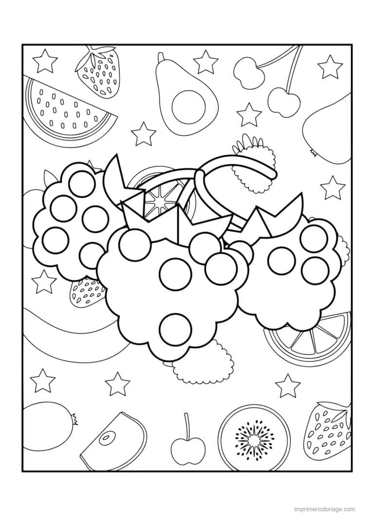 coloriage raisin deux grappes de raisin 2 - dessin gratuit &agrave; imprimer