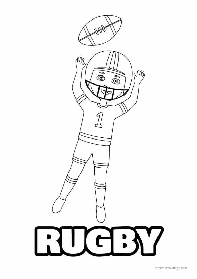 coloriage rugby joueur de rugby - dessin gratuit &agrave; imprimer