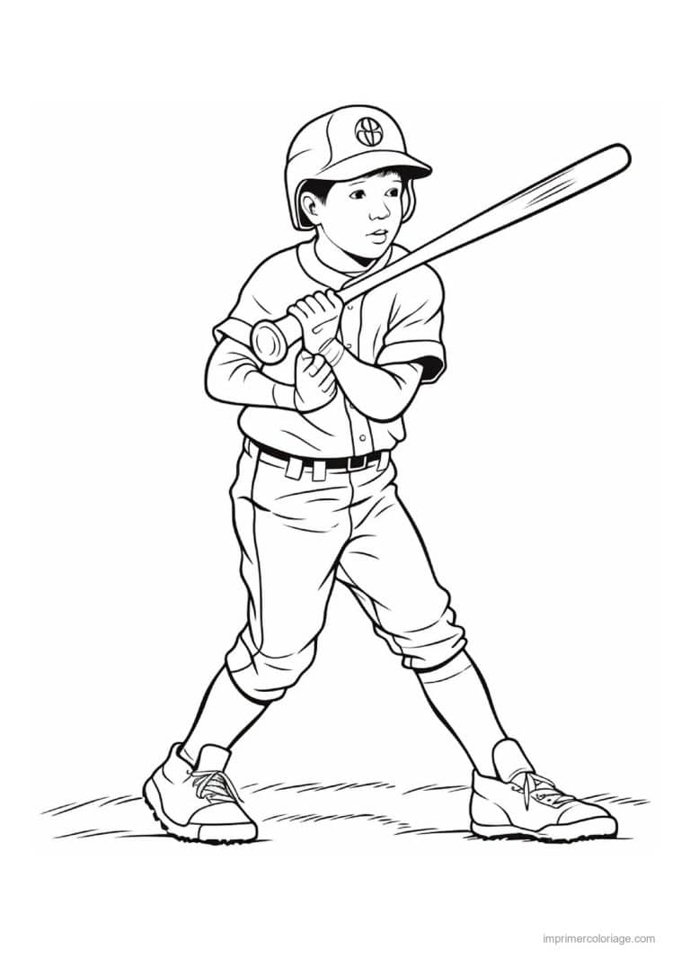 coloriage sport baseball 01 - dessin gratuit &agrave; imprimer