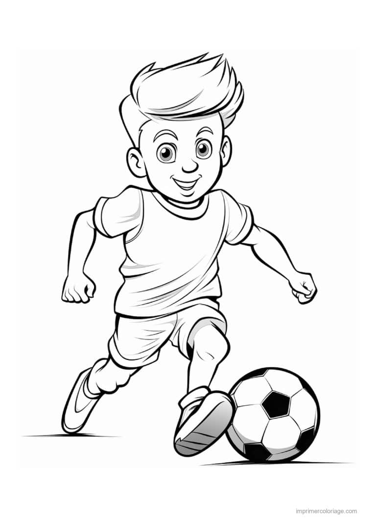 coloriage sport football 05 - dessin gratuit &agrave; imprimer
