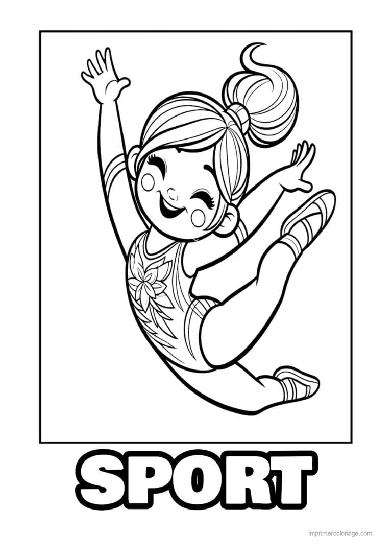 coloriage sport gym 09 - dessin gratuit &agrave; imprimer