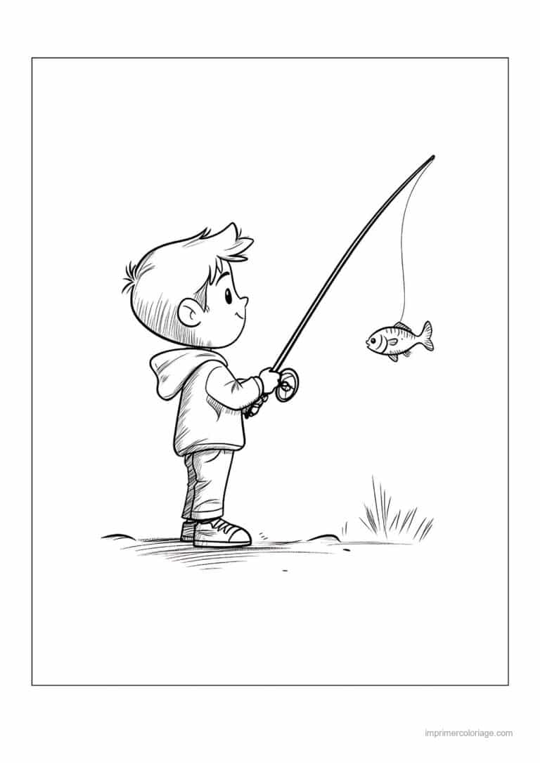 coloriage sport peche 03 - dessin gratuit &agrave; imprimer