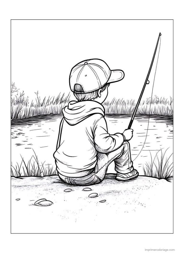 coloriage sport peche 06 - dessin gratuit &agrave; imprimer