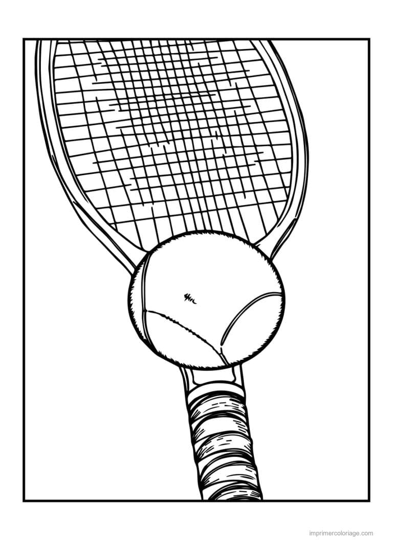 coloriage tennis 06 - dessin gratuit &agrave; imprimer