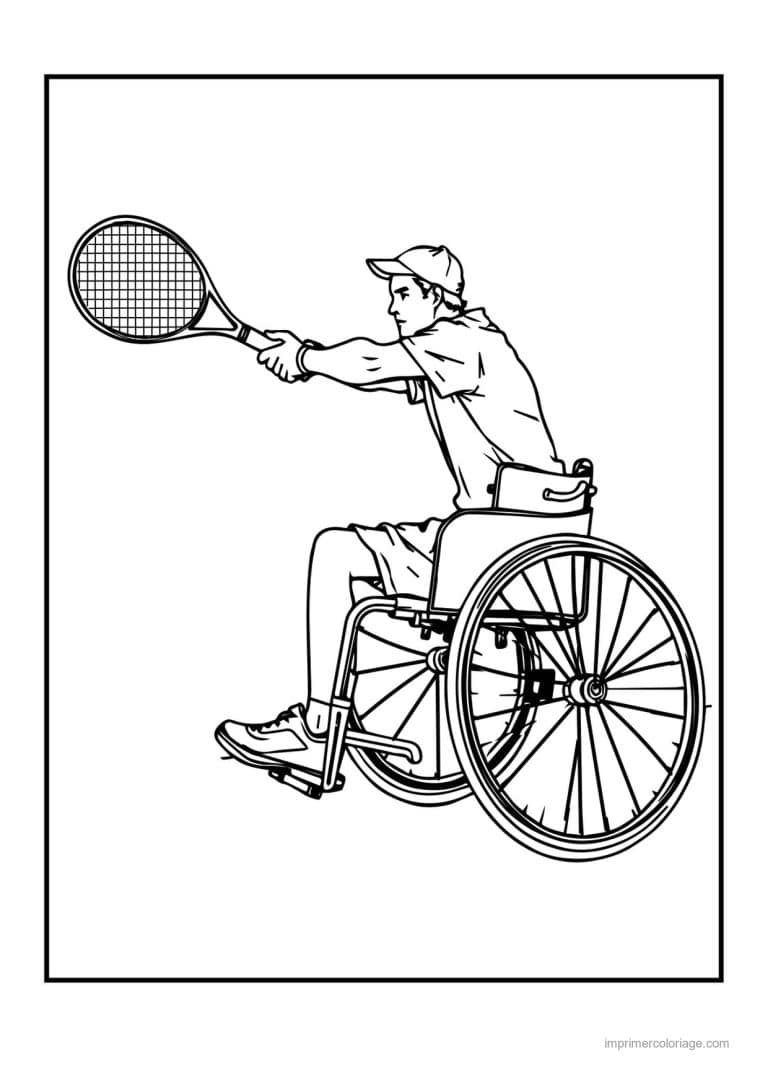 coloriage tennis 09 - dessin gratuit &agrave; imprimer