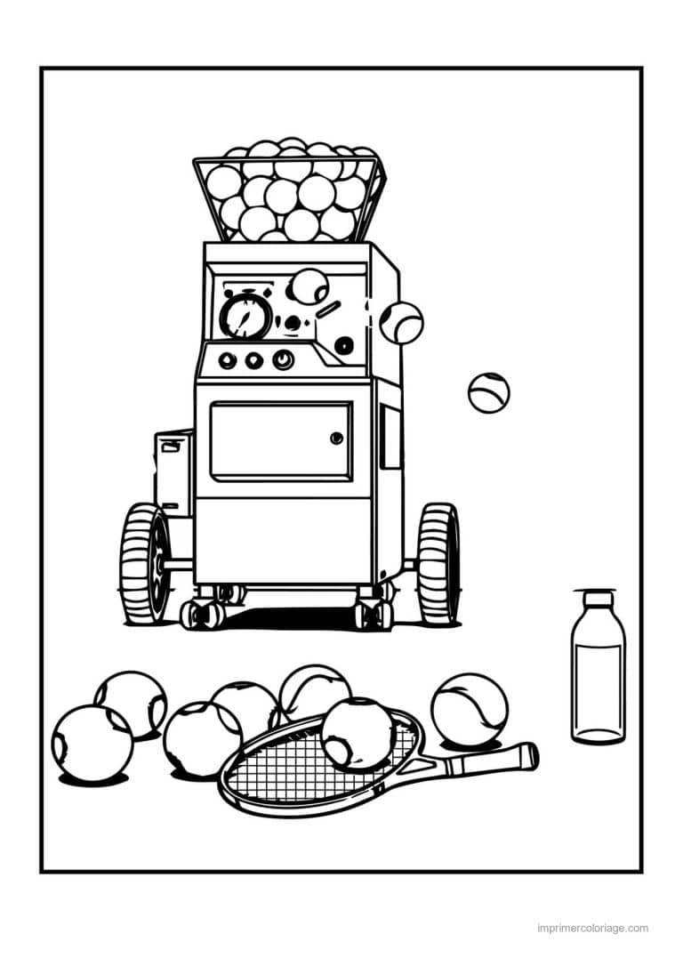 coloriage tennis 18 - dessin gratuit &agrave; imprimer