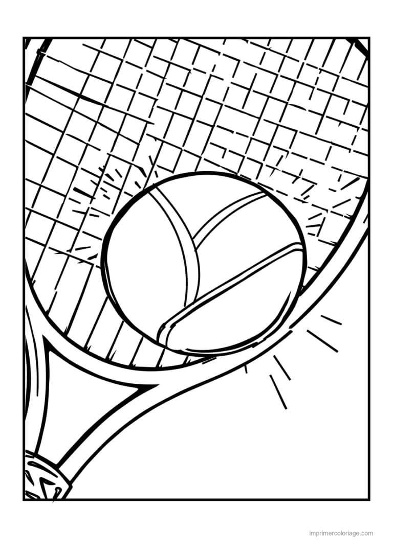 coloriage tennis 21 - dessin gratuit &agrave; imprimer