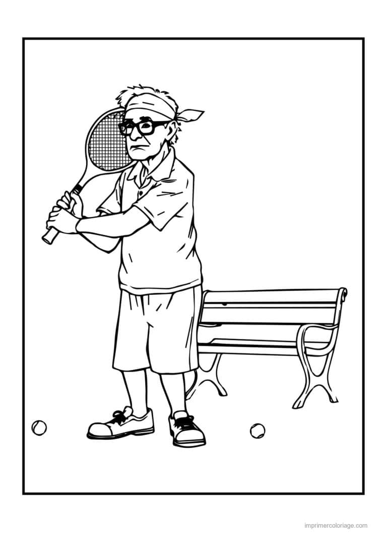 coloriage tennis 26 - dessin gratuit &agrave; imprimer