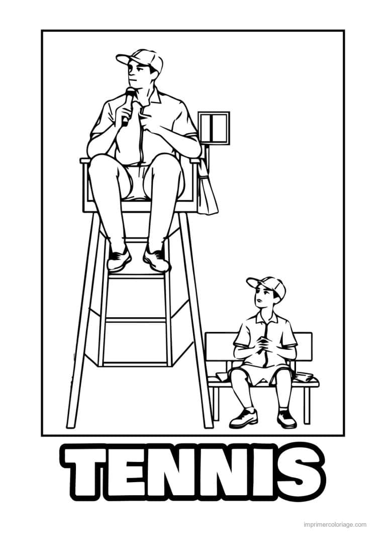 coloriage tennis 28 - dessin gratuit &agrave; imprimer