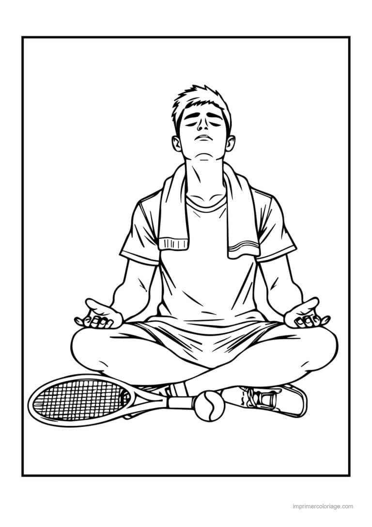 coloriage tennis 29 - dessin gratuit &agrave; imprimer