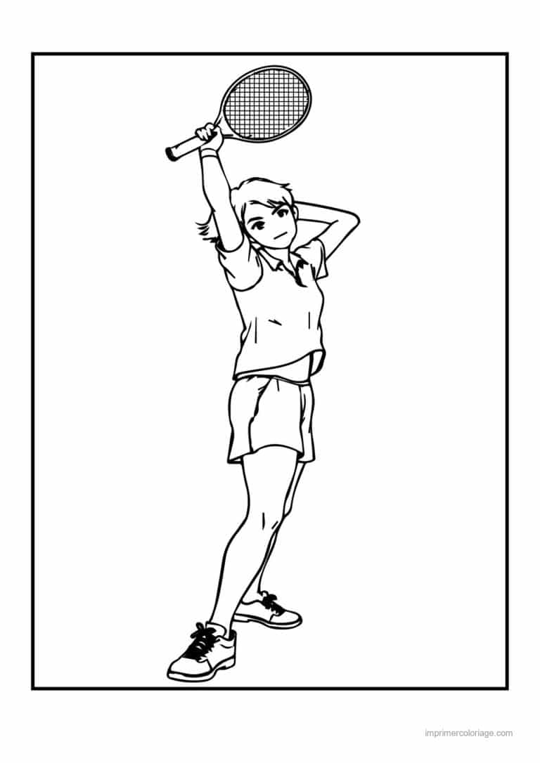 coloriage tennis 30 - dessin gratuit &agrave; imprimer