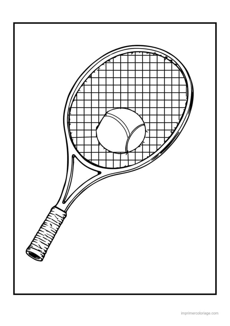 coloriage tennis 35 - dessin gratuit &agrave; imprimer
