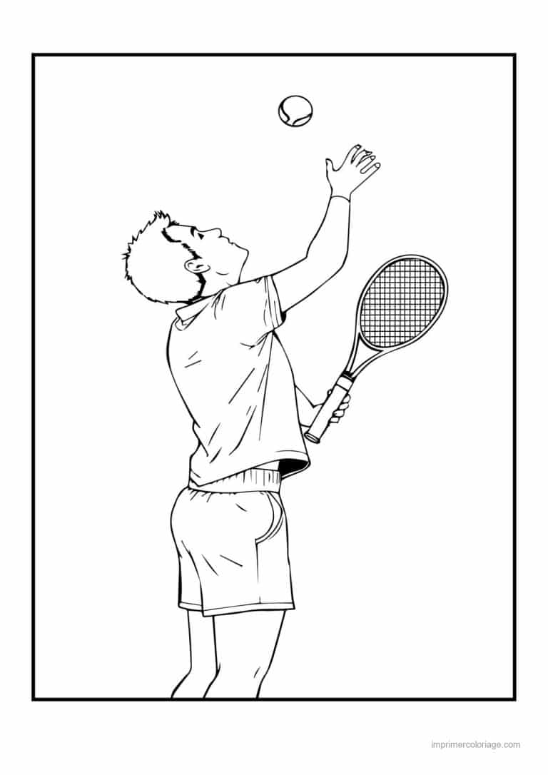 coloriage tennis 38 - dessin gratuit &agrave; imprimer