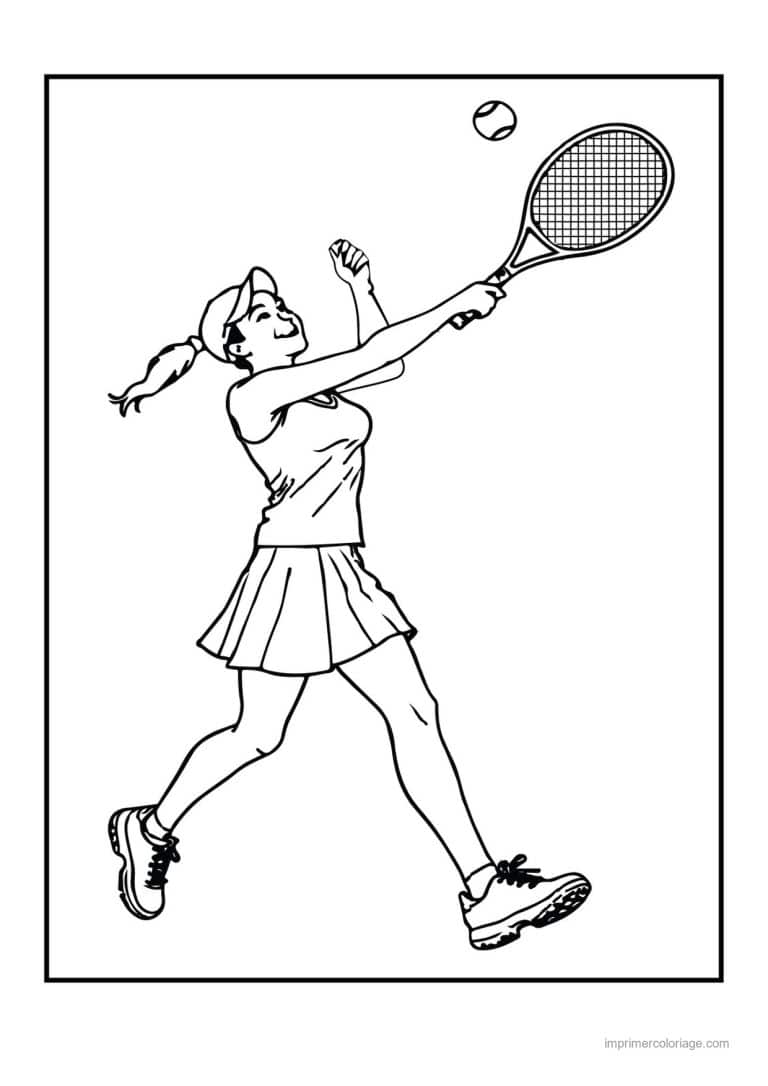 coloriage tennis 39 - dessin gratuit &agrave; imprimer