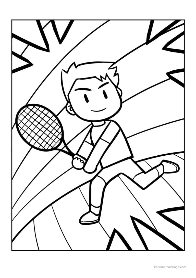 coloriage tennis garcon tennis - dessin gratuit &agrave; imprimer