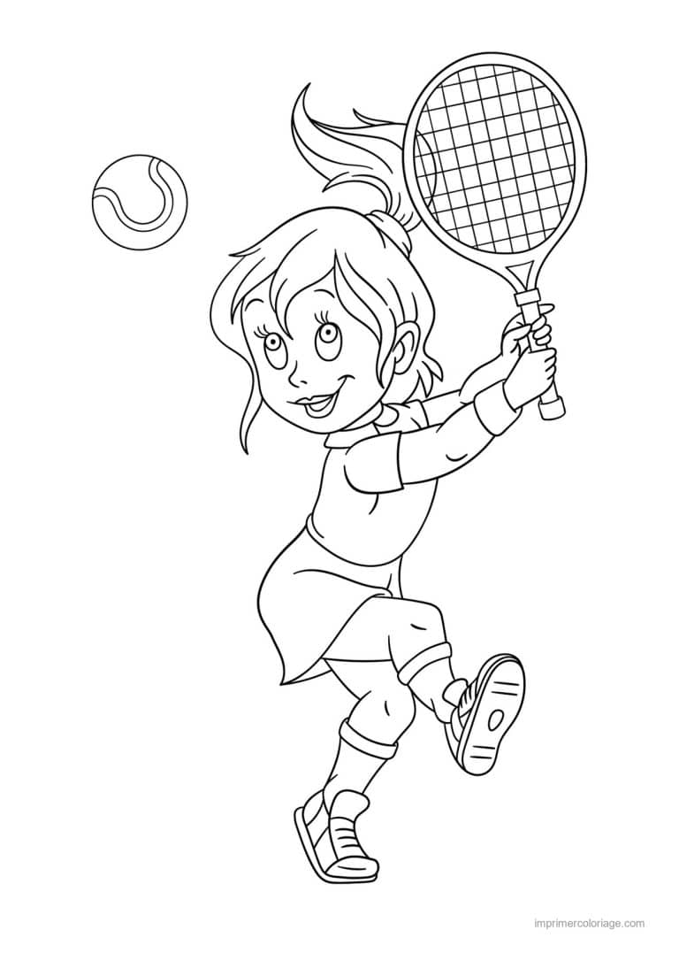 coloriage tennis joueur de tennis 02 - dessin gratuit &agrave; imprimer