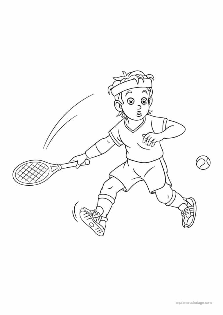 coloriage tennis joueur de tennis 04 - dessin gratuit &agrave; imprimer