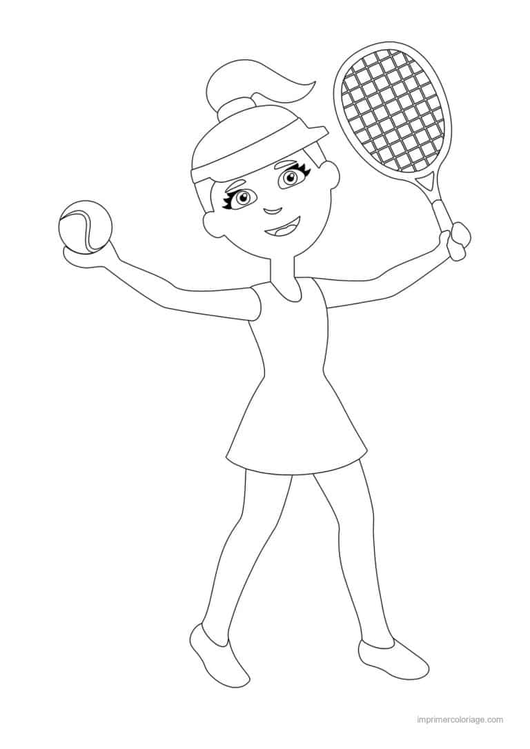 coloriage tennis joueur de tennis - dessin gratuit &agrave; imprimer