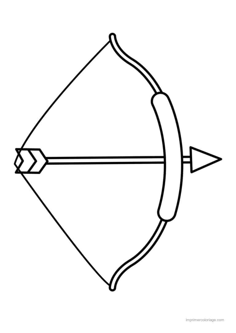 coloriage tir a l arc arc et fleche - dessin gratuit &agrave; imprimer