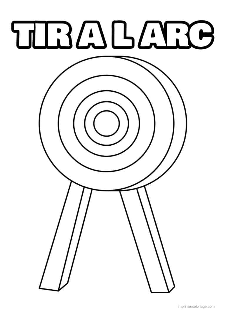 coloriage tir a l arc cible tir a l - dessin gratuit &agrave; imprimer