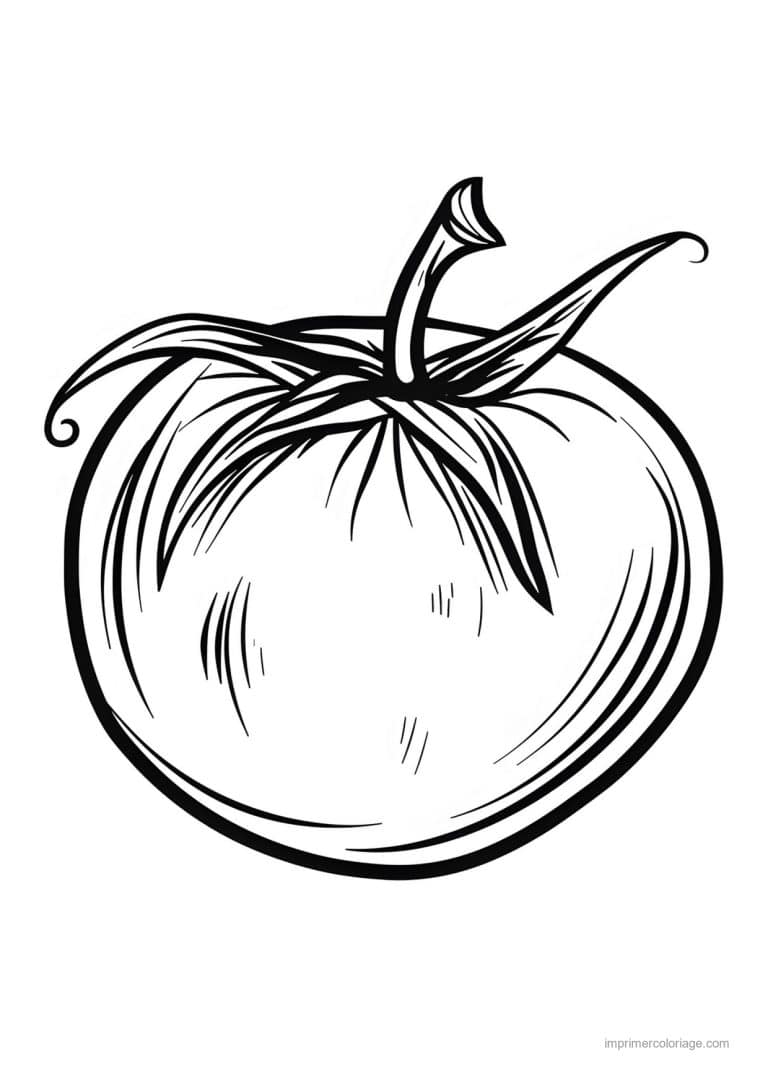 coloriage tomate tomate gravee 13 - dessin gratuit &agrave; imprimer