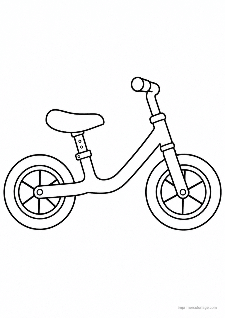 coloriage velo draisienne bebe equilibre - dessin gratuit &agrave; imprimer