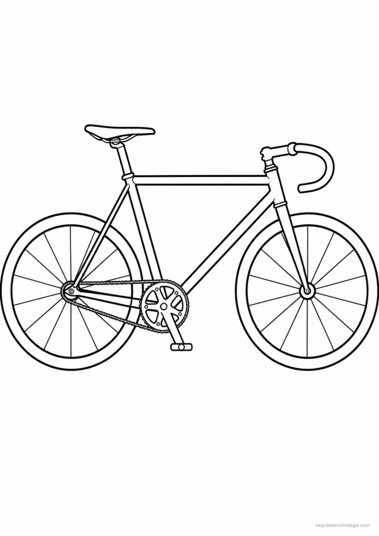 coloriage velo piste fixie velodrome - dessin gratuit &agrave; imprimer
