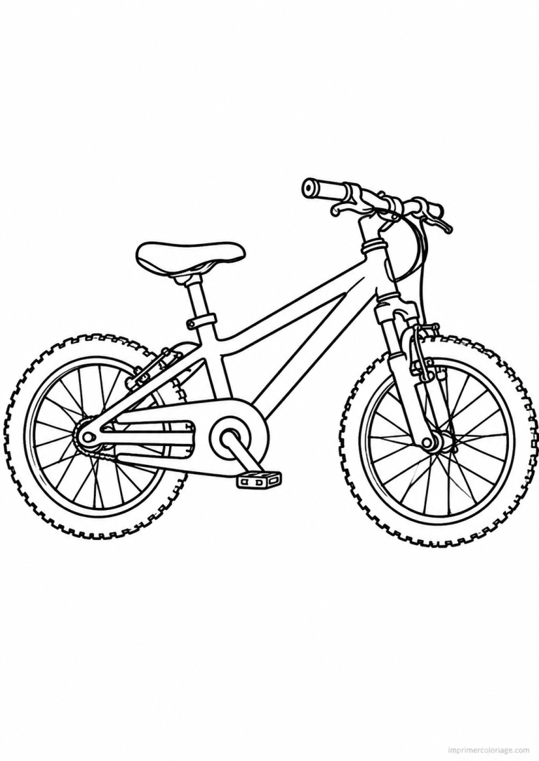 coloriage vtt enfant junior taille - dessin gratuit &agrave; imprimer