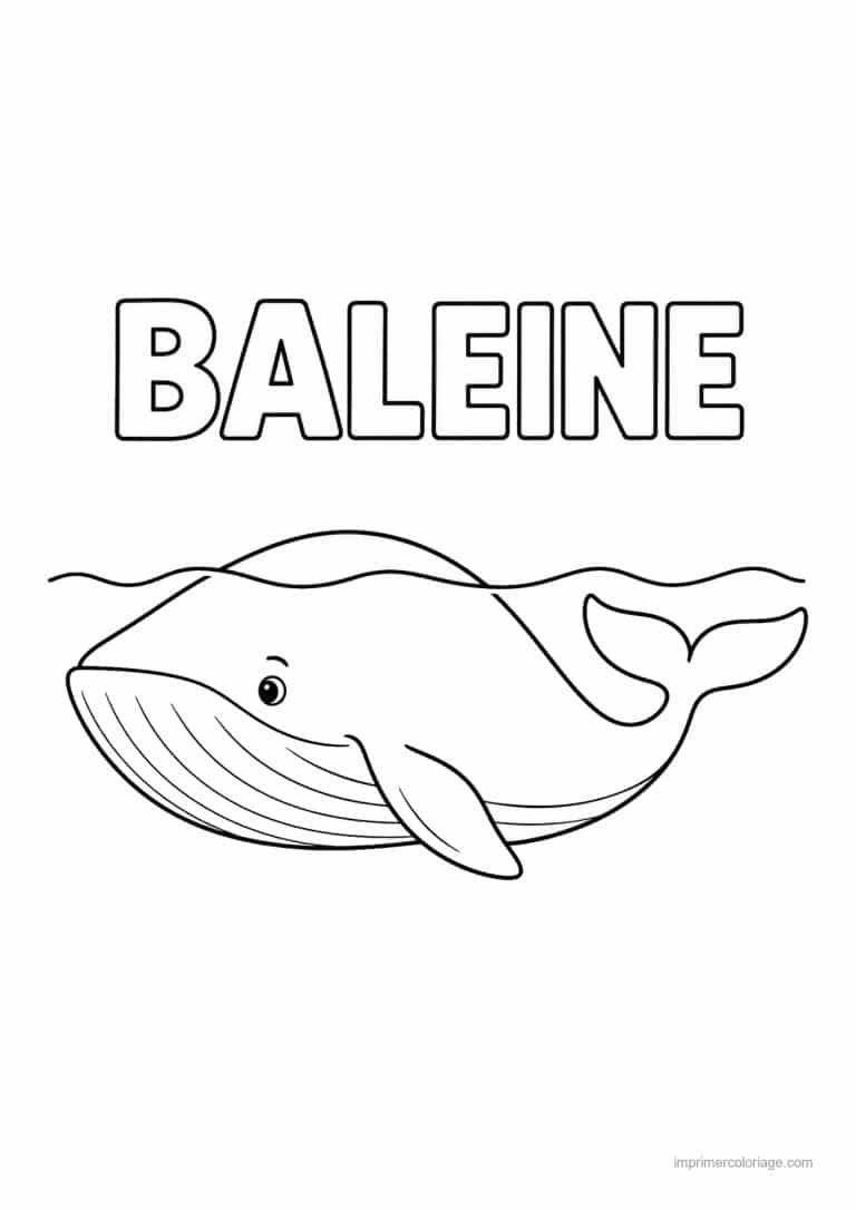 coloriage baleine sous vague - dessin gratuit &agrave; imprimer
