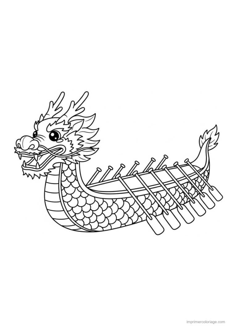 coloriage bateau dragon - dessin gratuit &agrave; imprimer