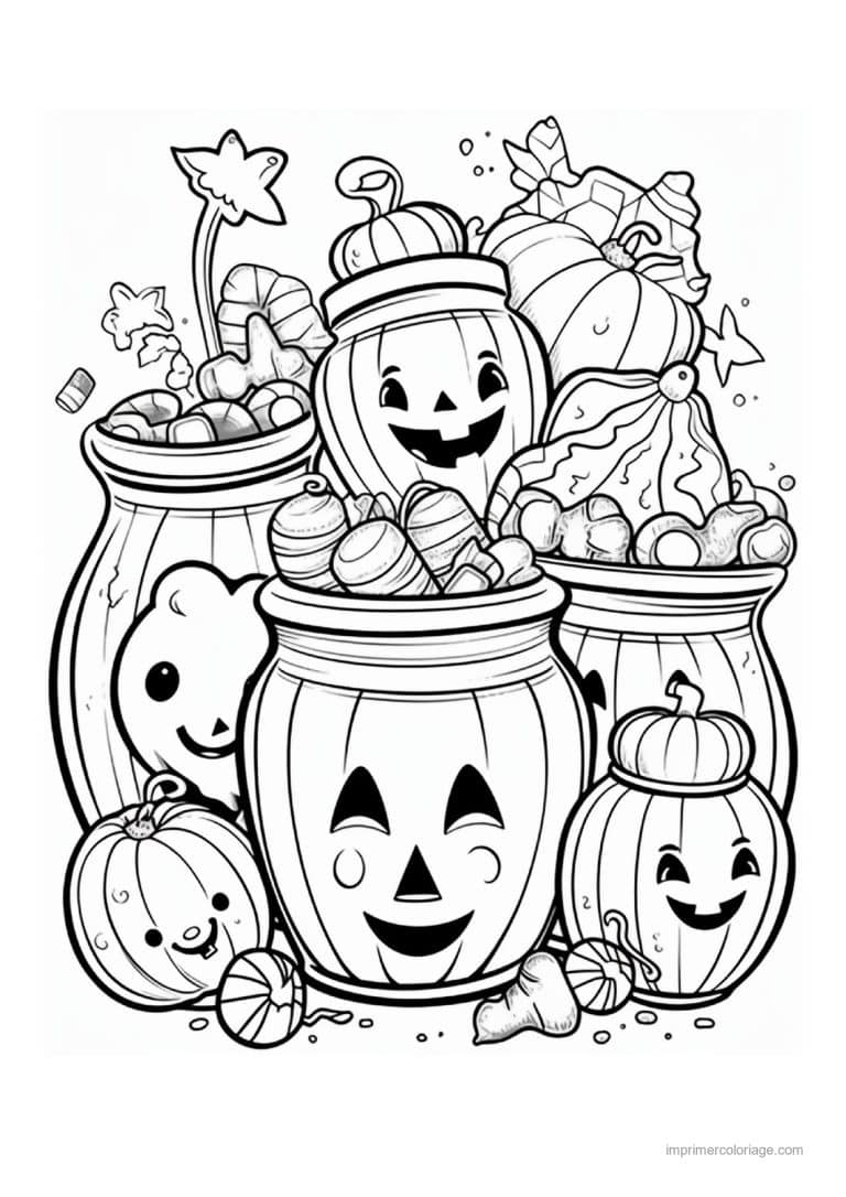 coloriage bonbon halloween 04 - dessin gratuit &agrave; imprimer