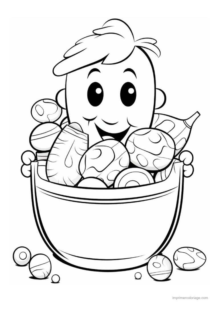 coloriage bonbon halloween 05 - dessin gratuit &agrave; imprimer