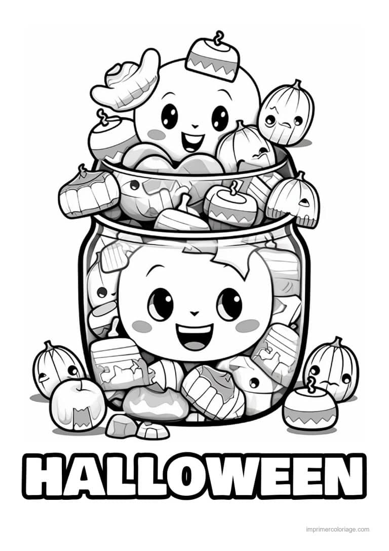 coloriage bonbon halloween 06 - dessin gratuit &agrave; imprimer
