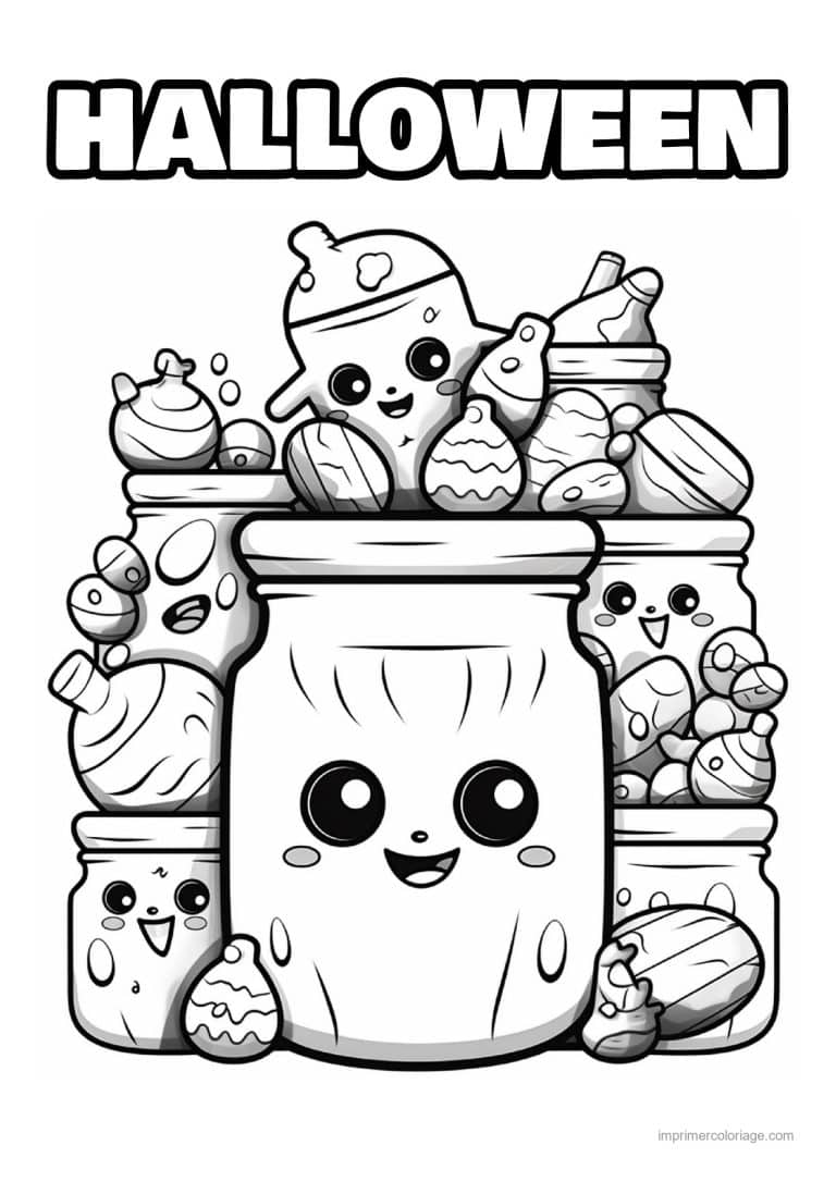 coloriage bonbon halloween 14 - dessin gratuit &agrave; imprimer