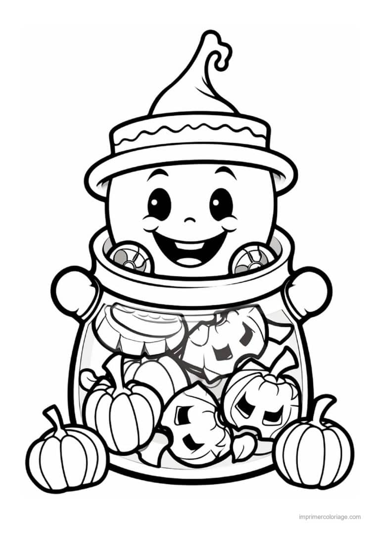 coloriage bonbon halloween 15 - dessin gratuit &agrave; imprimer