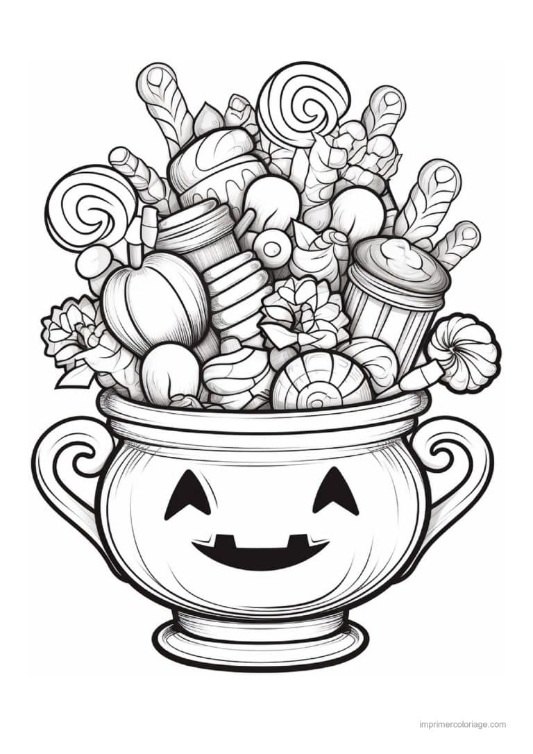 coloriage bonbon halloween 23 - dessin gratuit &agrave; imprimer