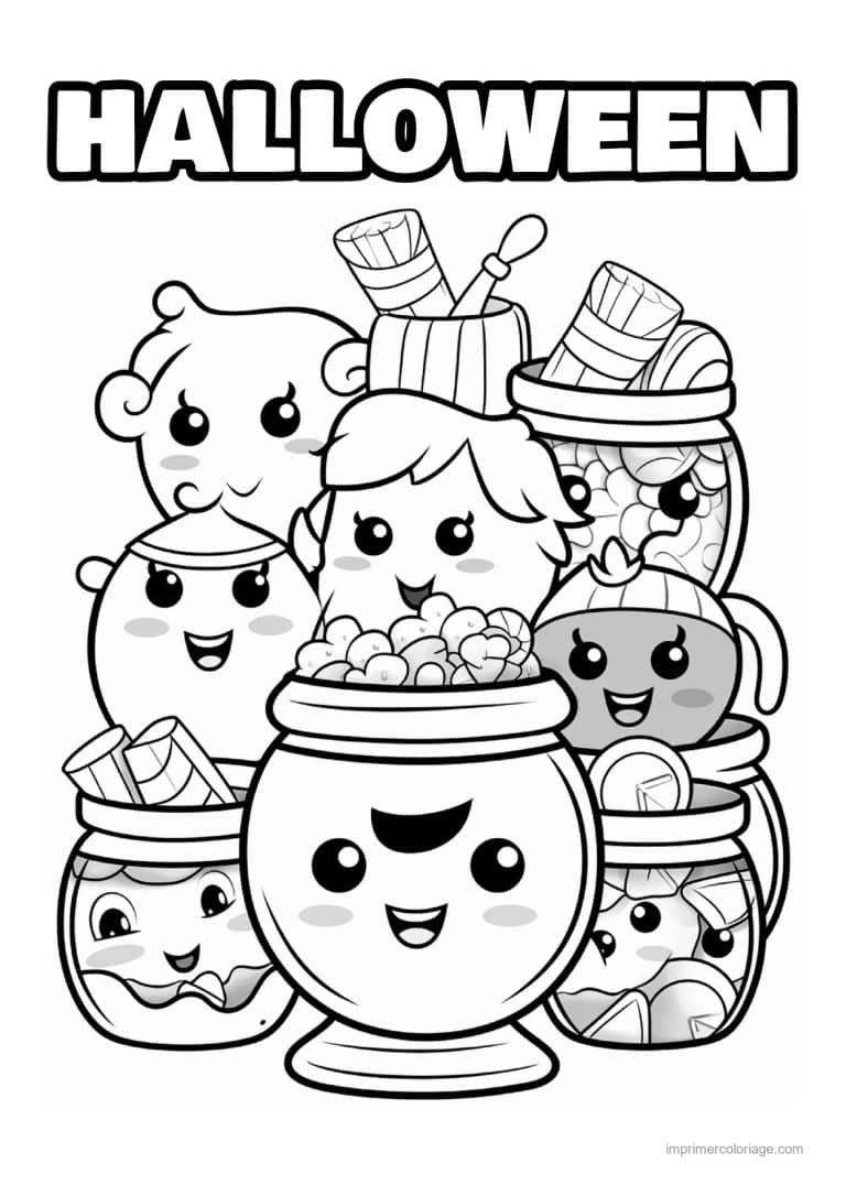 coloriage bonbon halloween 36 - dessin gratuit &agrave; imprimer