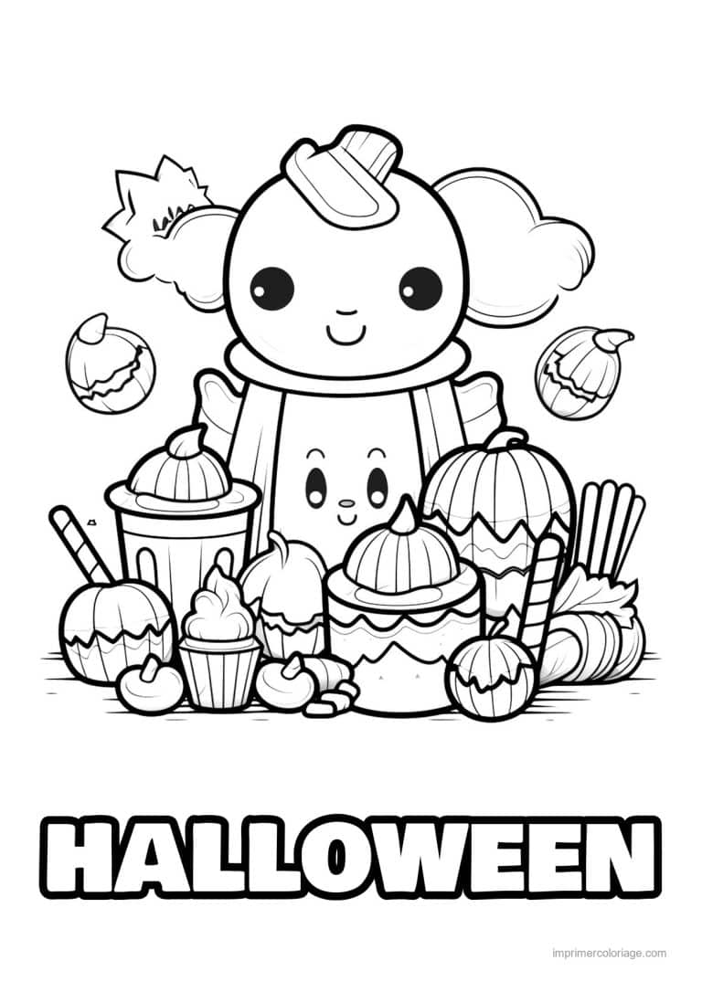 coloriage bonbon halloween 39 - dessin gratuit &agrave; imprimer