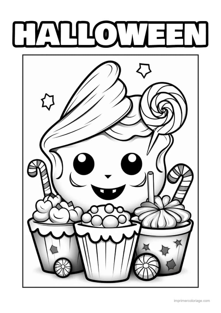 coloriage bonbon halloween 42 - dessin gratuit &agrave; imprimer