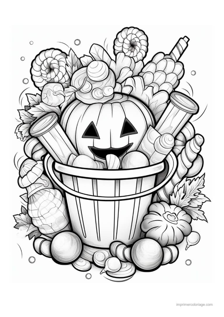 coloriage bonbon halloween 49 - dessin gratuit &agrave; imprimer