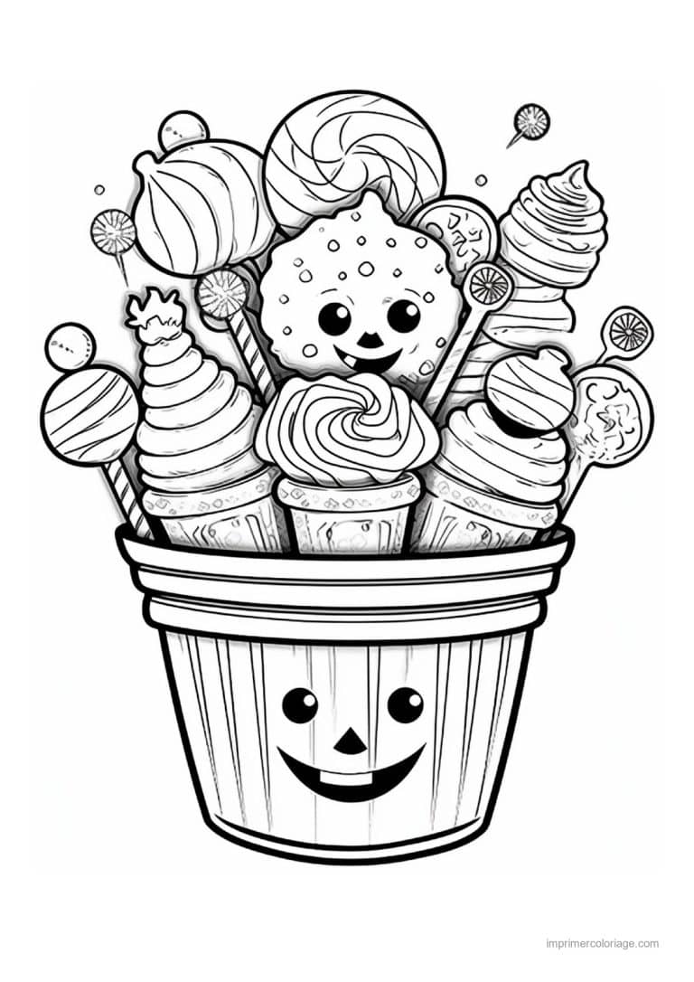 coloriage bonbon halloween 56 - dessin gratuit &agrave; imprimer