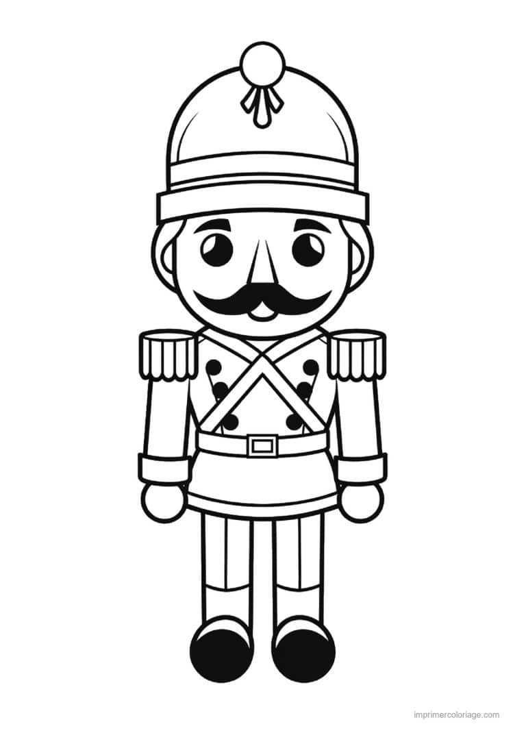 coloriage casse noisette casque rond et bottes noires - dessin gratuit &agrave; imprimer