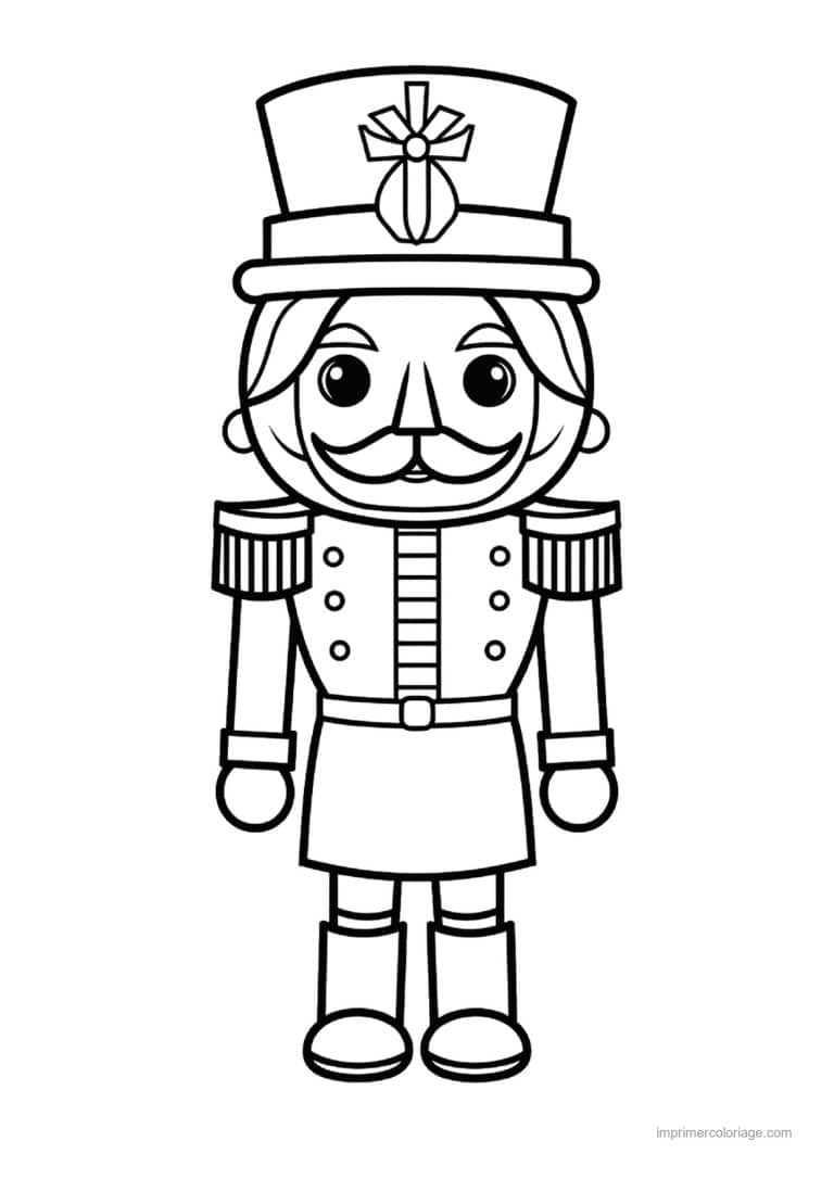 coloriage casse noisette chapeau orne et epaulettes - dessin gratuit &agrave; imprimer