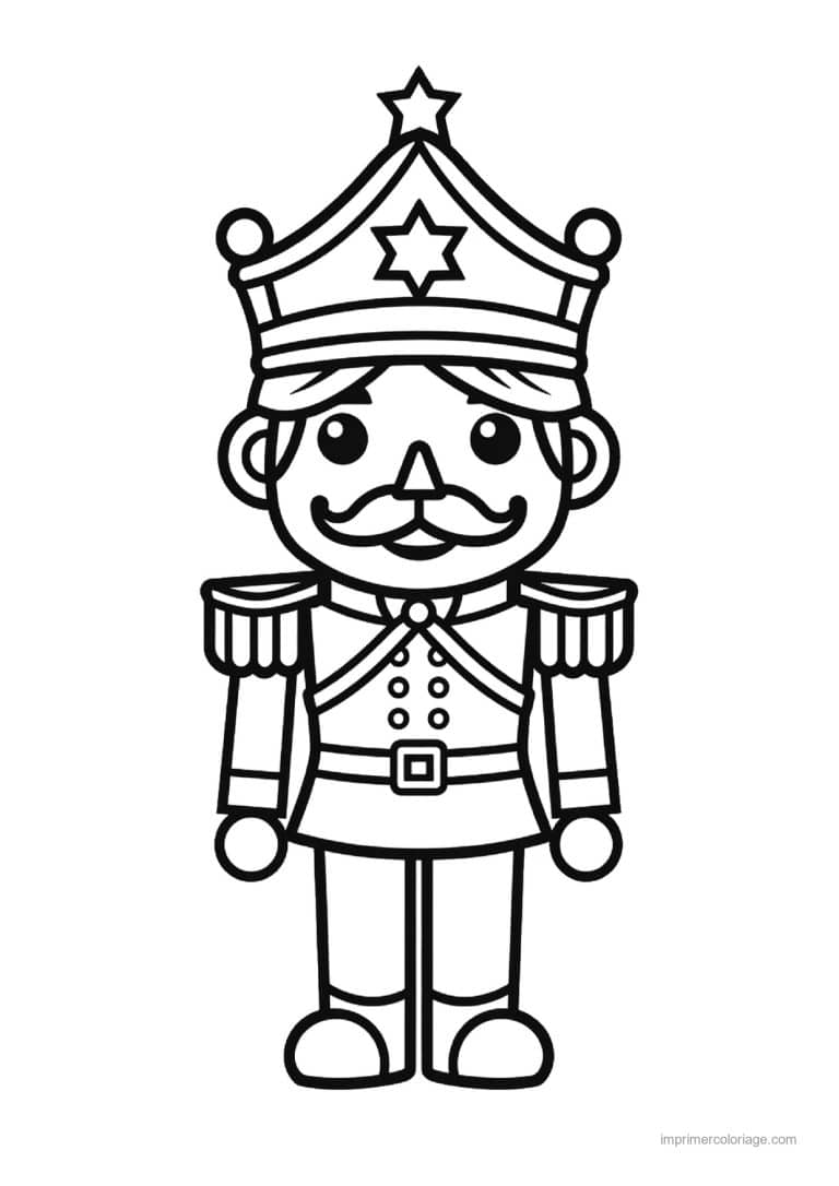 coloriage casse noisette couronne a etoile - dessin gratuit &agrave; imprimer