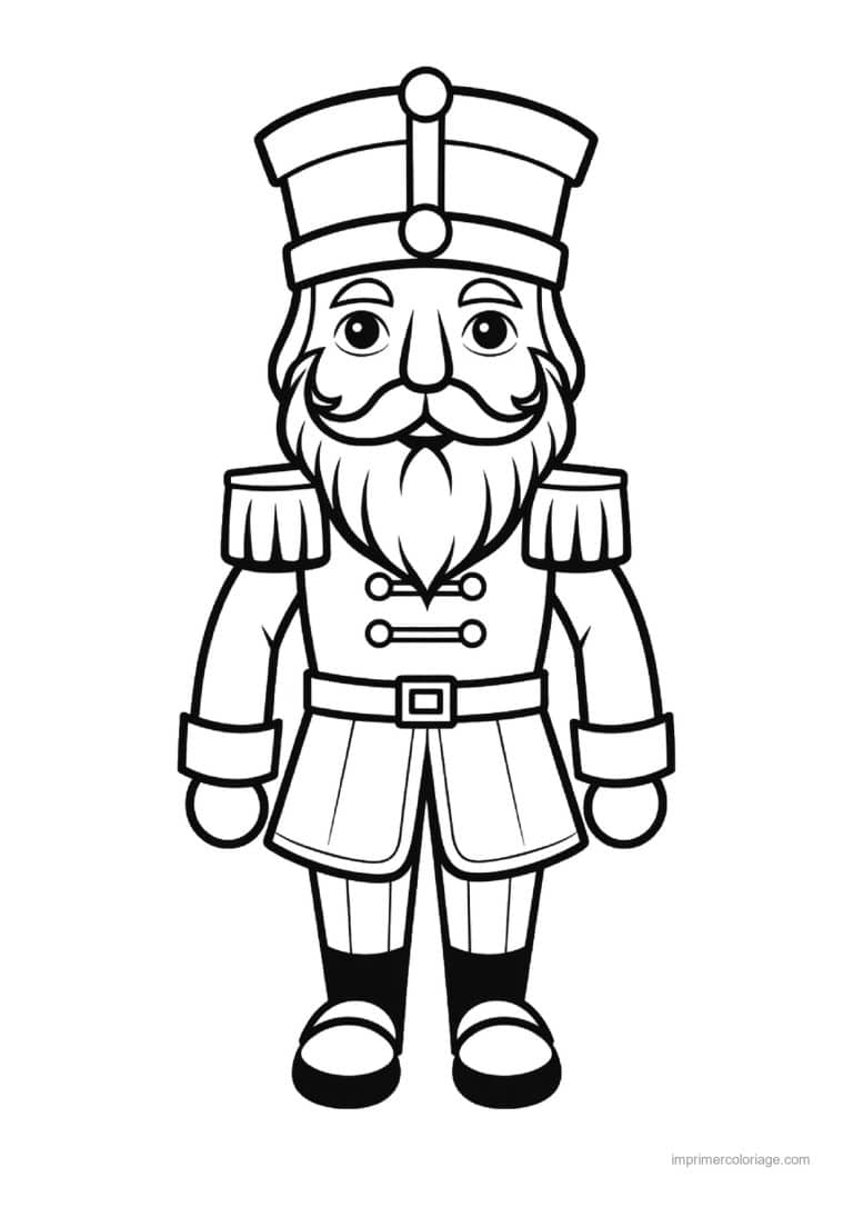 coloriage casse noisette longue barbe blanche - dessin gratuit &agrave; imprimer