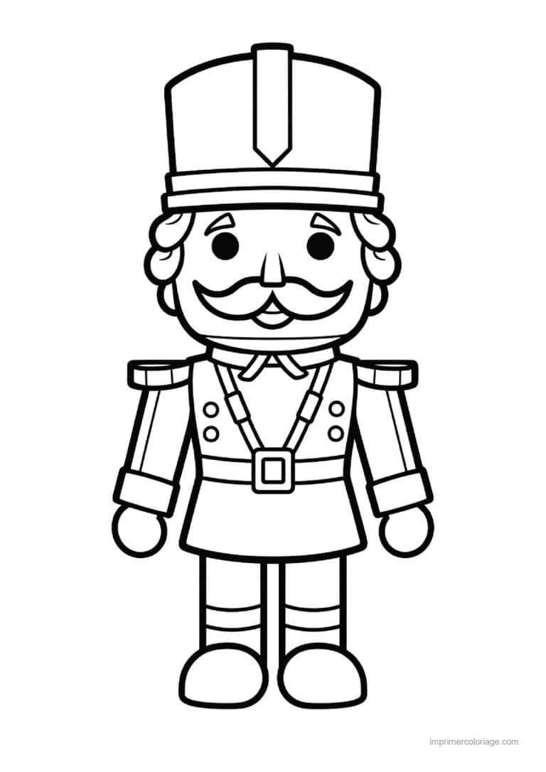 coloriage casse noisette moustachu facile - dessin gratuit &agrave; imprimer